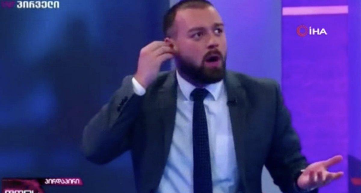 Gürcistan'da deprem anı, canlı yayına yansıdı