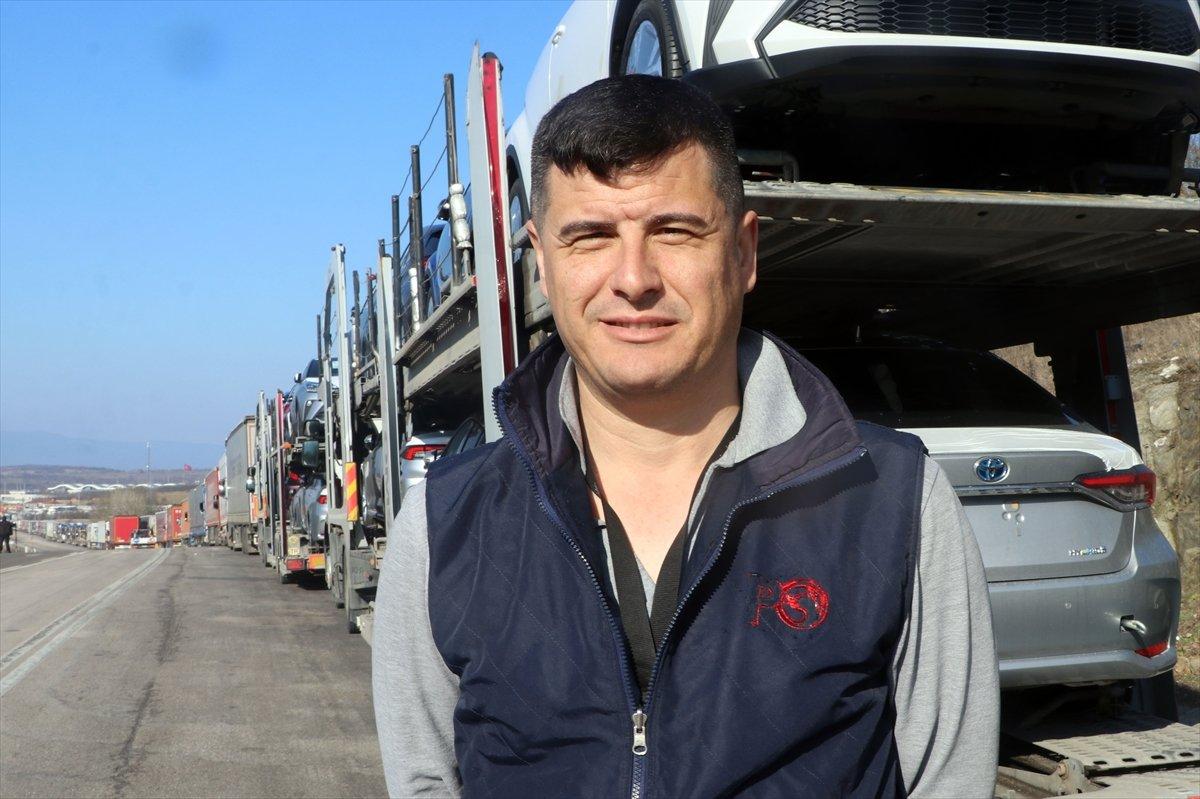 Hamzabeyli'de 10 kilometre tır kuyruğu oluştu