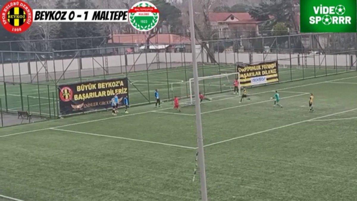 Amatör maçta ilginç olay: Top toplayıcı çocuk golü kurtardı