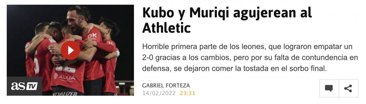 Vedat Muriç, İspanya basınında manşetlerde