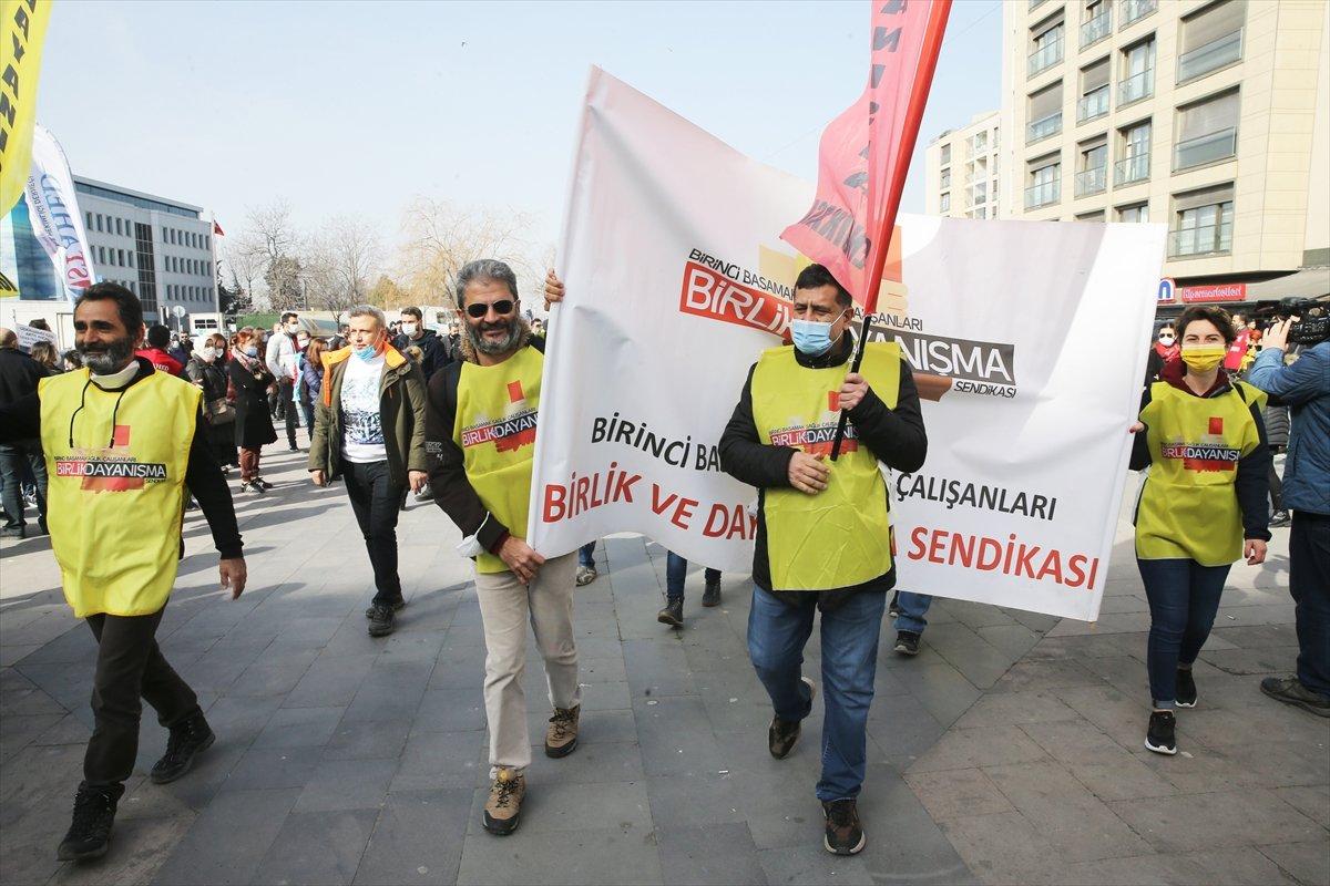 İstanbul’da, sağlık çalışanları eylem yaptı