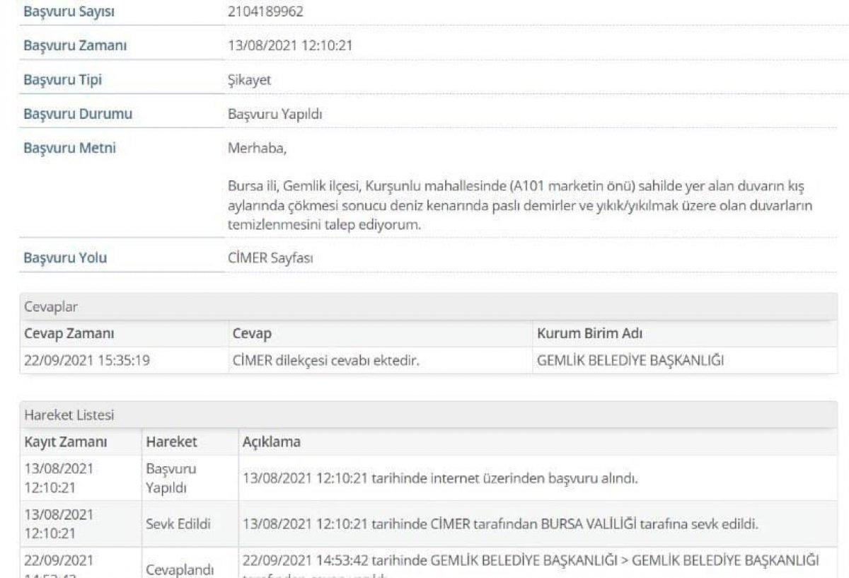 Gemlik'te çöken duvarlar için aylardır çalışma başlatılmadı