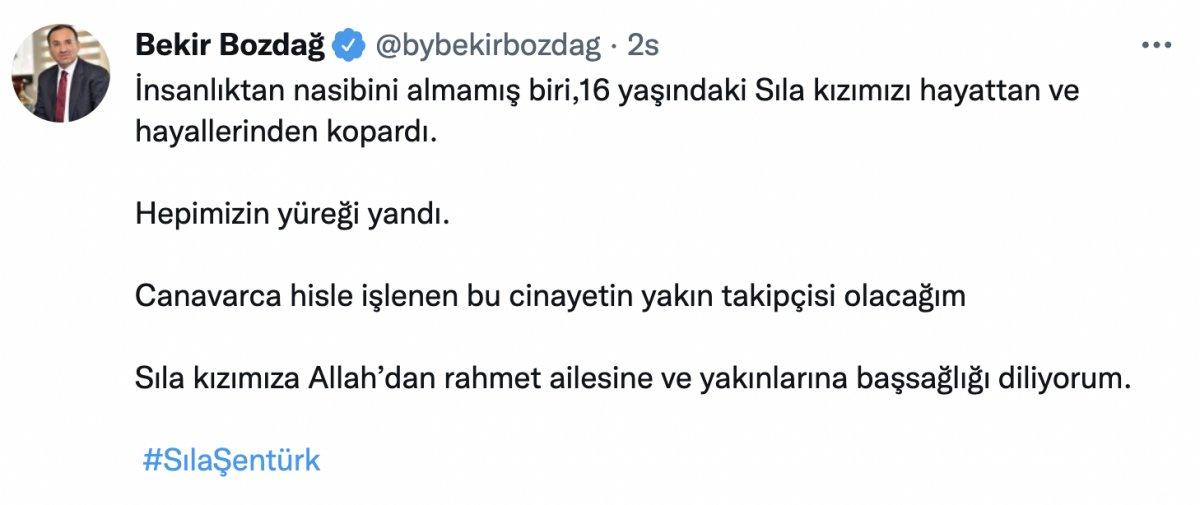 Bekir Bozdağ'dan 'Sıla Şentürk' açıklaması