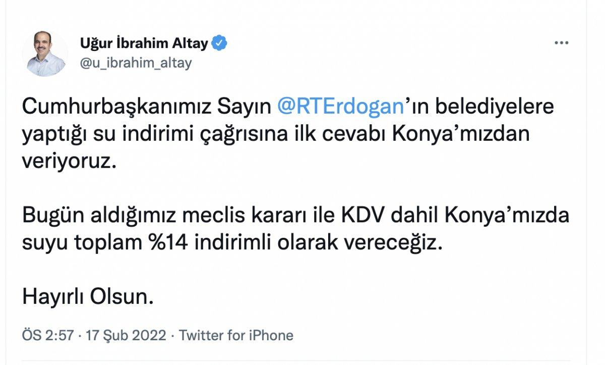 Cumhurbaşkanı Erdoğan'ın talimatına ilk yanıt Uğur İbrahim Altay'dan geldi