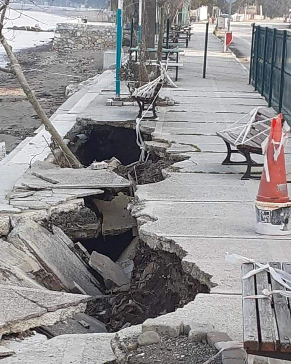 Gemlik'te çöken duvarlar için aylardır çalışma başlatılmadı