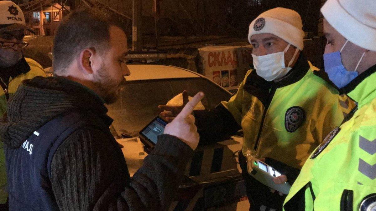 Edirne'de denetime giren sürücülerden savunmalar