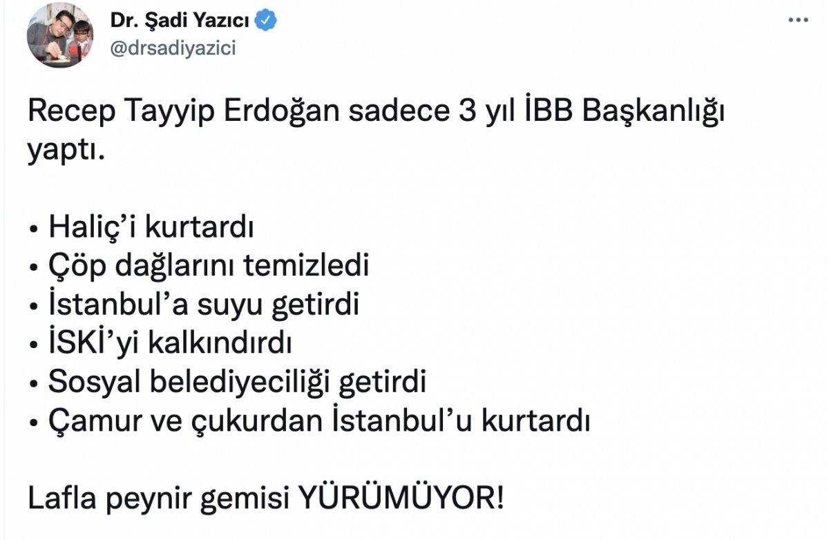 Şadi Yazıcı, Ekrem İmamoğlu'nun engelleniyoruz söylemini çürüttü