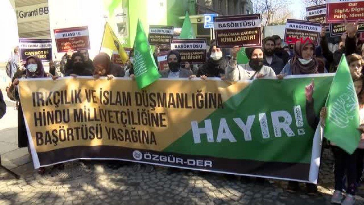 İstanbul'da Hindistan'a yönelik protesto