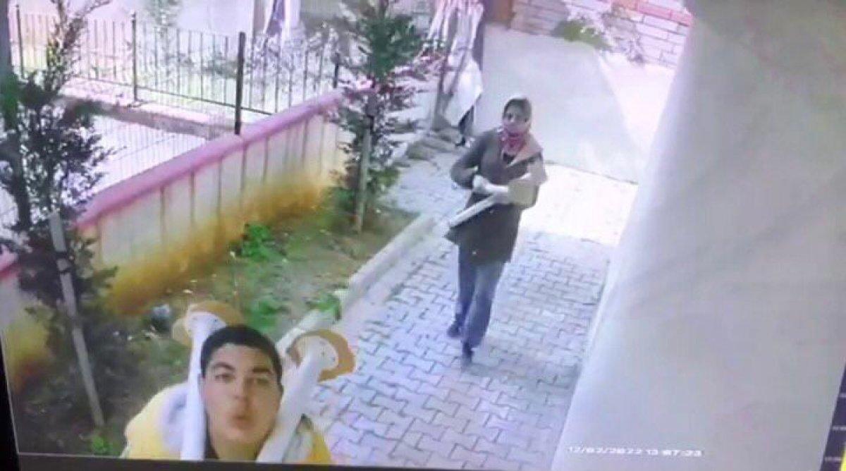 Ümraniye'deki hırsız, kamerayı görünce tükürdü