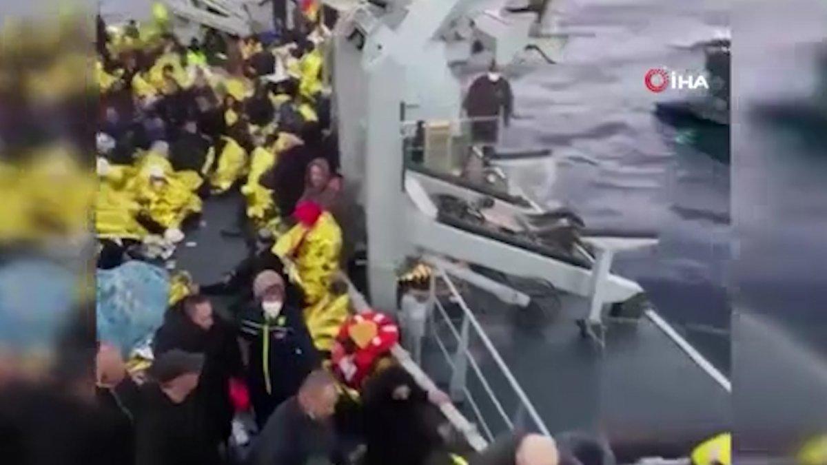 Yunanistan'da yanan gemiden kurtarılan Türkler yaşadıklarını anlattı