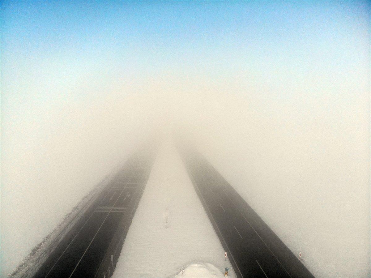 Ağrı Ovası sis altında kaldı