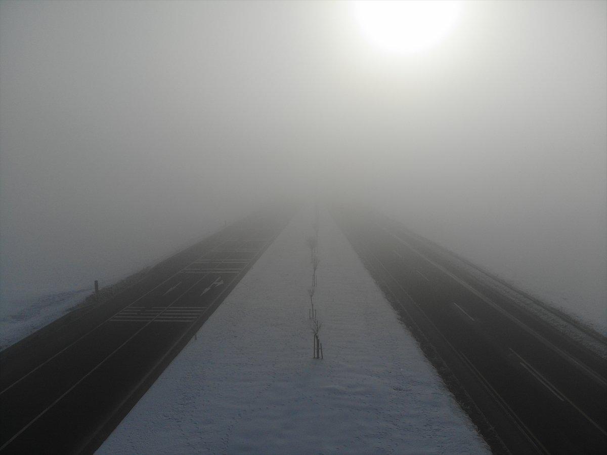 Ağrı Ovası sis altında kaldı