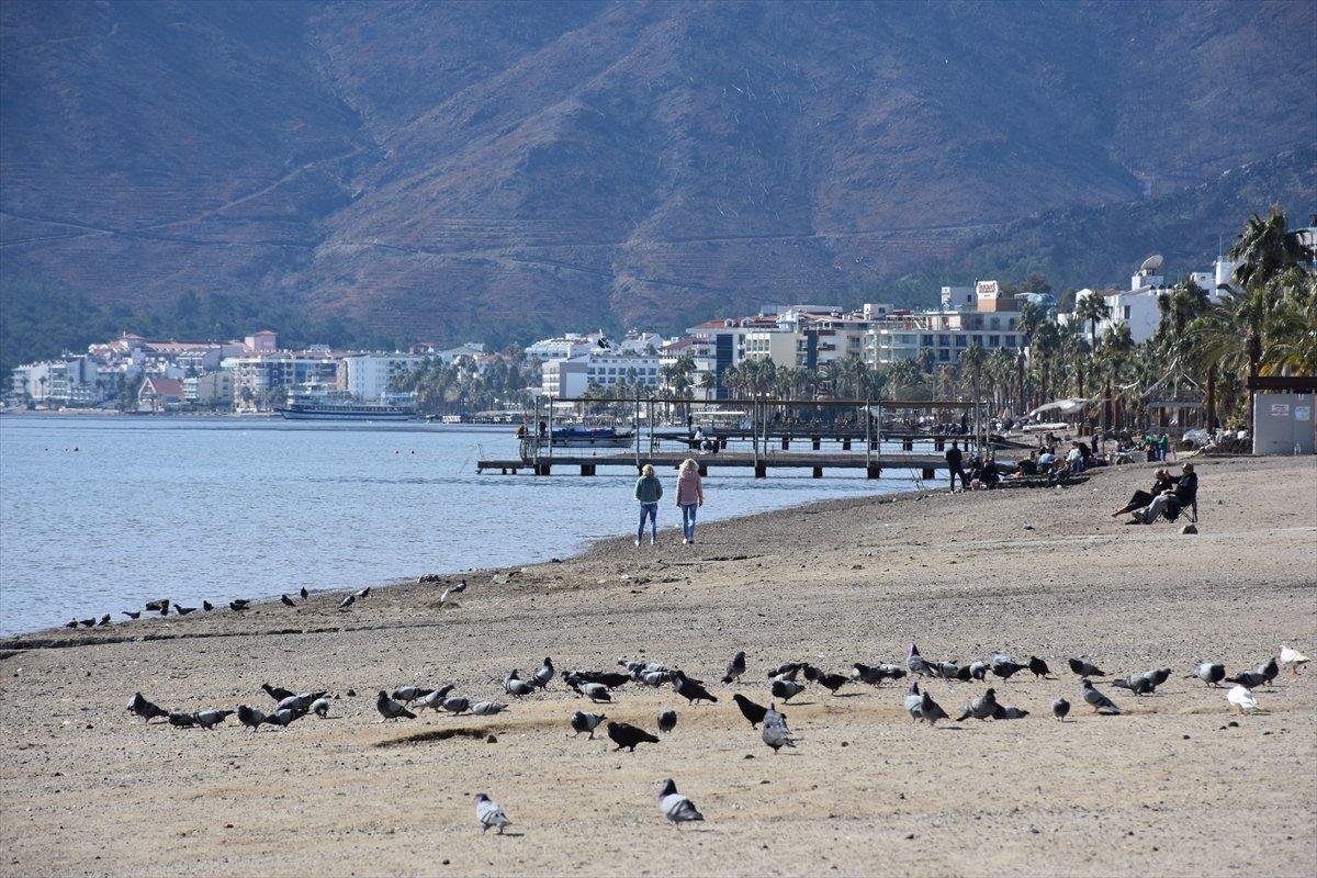 Muğla sahillerinde güneşli hava yoğunluğu