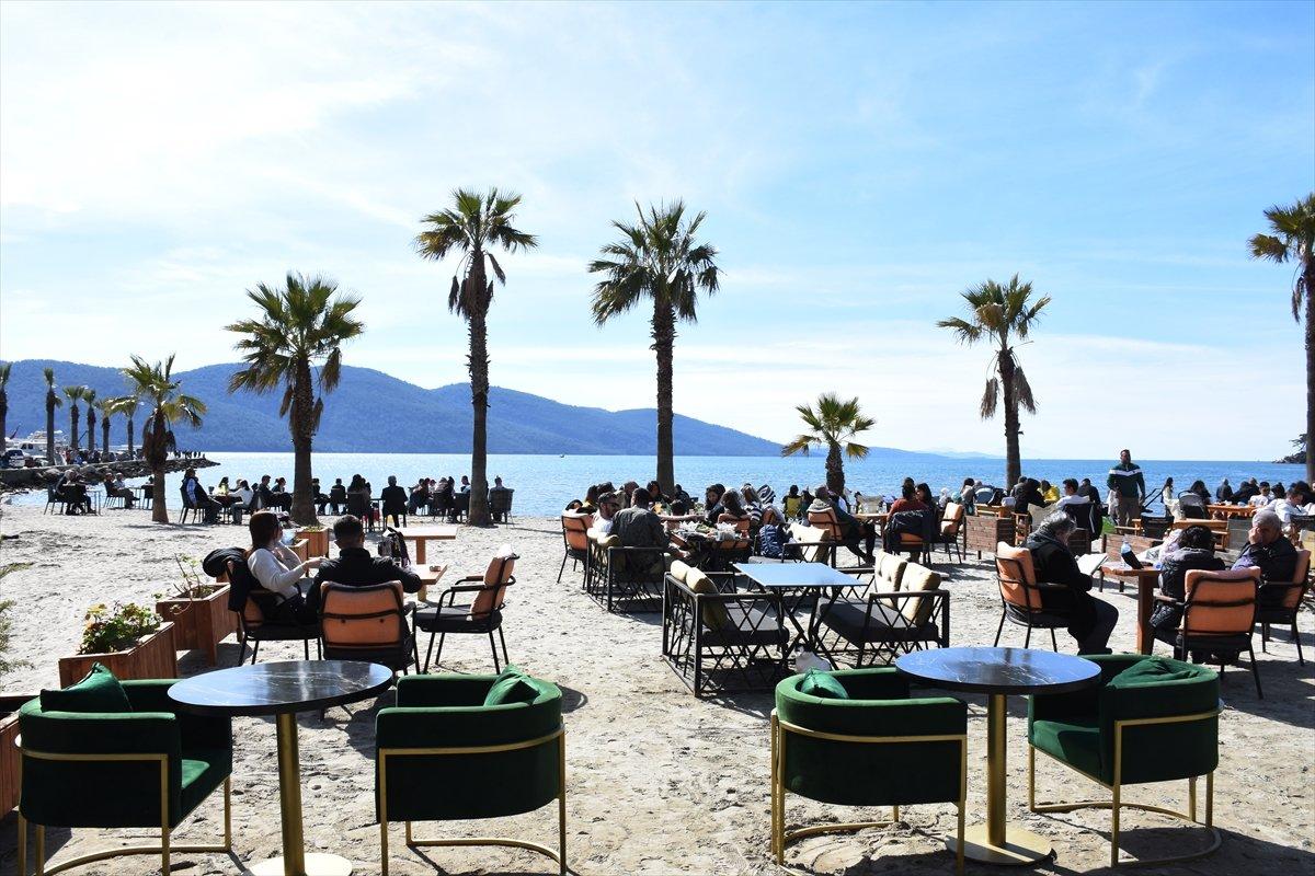 Muğla sahillerinde güneşli hava yoğunluğu