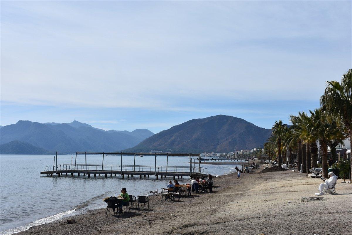 Muğla sahillerinde güneşli hava yoğunluğu