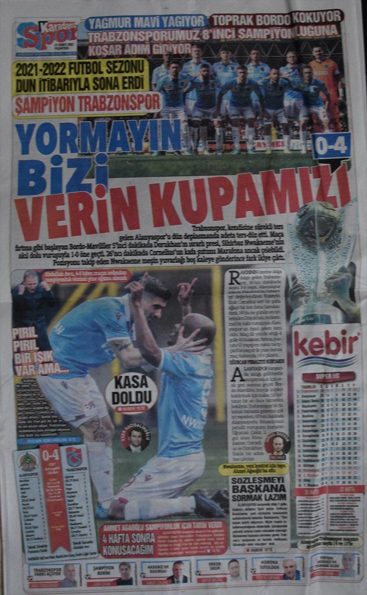 Trabzon basınından şampiyonluk başlıkları