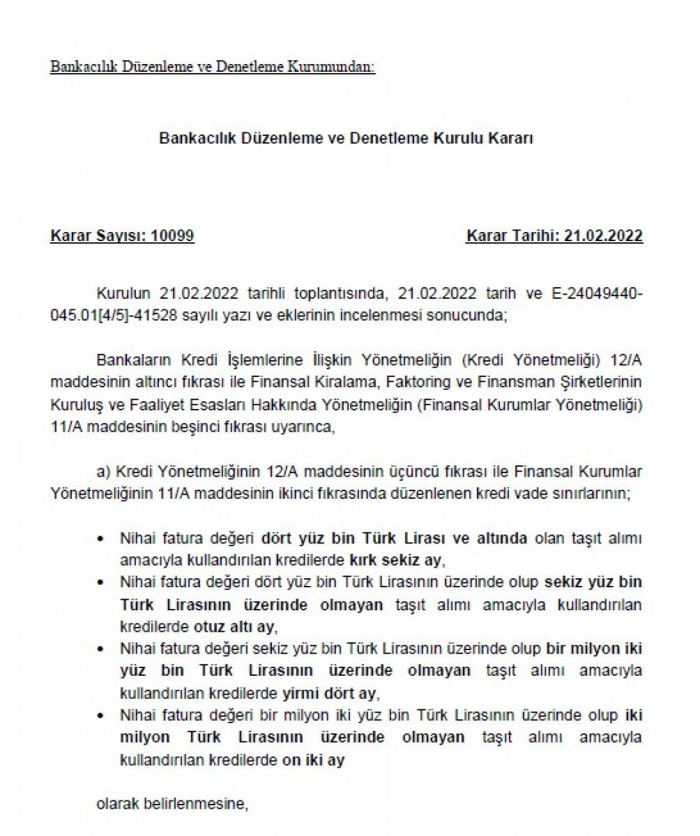 Otomotivde taksit limitleri ve kredi vadelerinde değişiklik