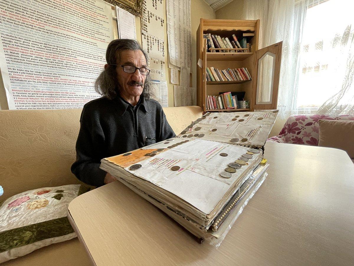 Erzurumlu koleksiyoncu, 42 ülkenin madeni parasını topladı