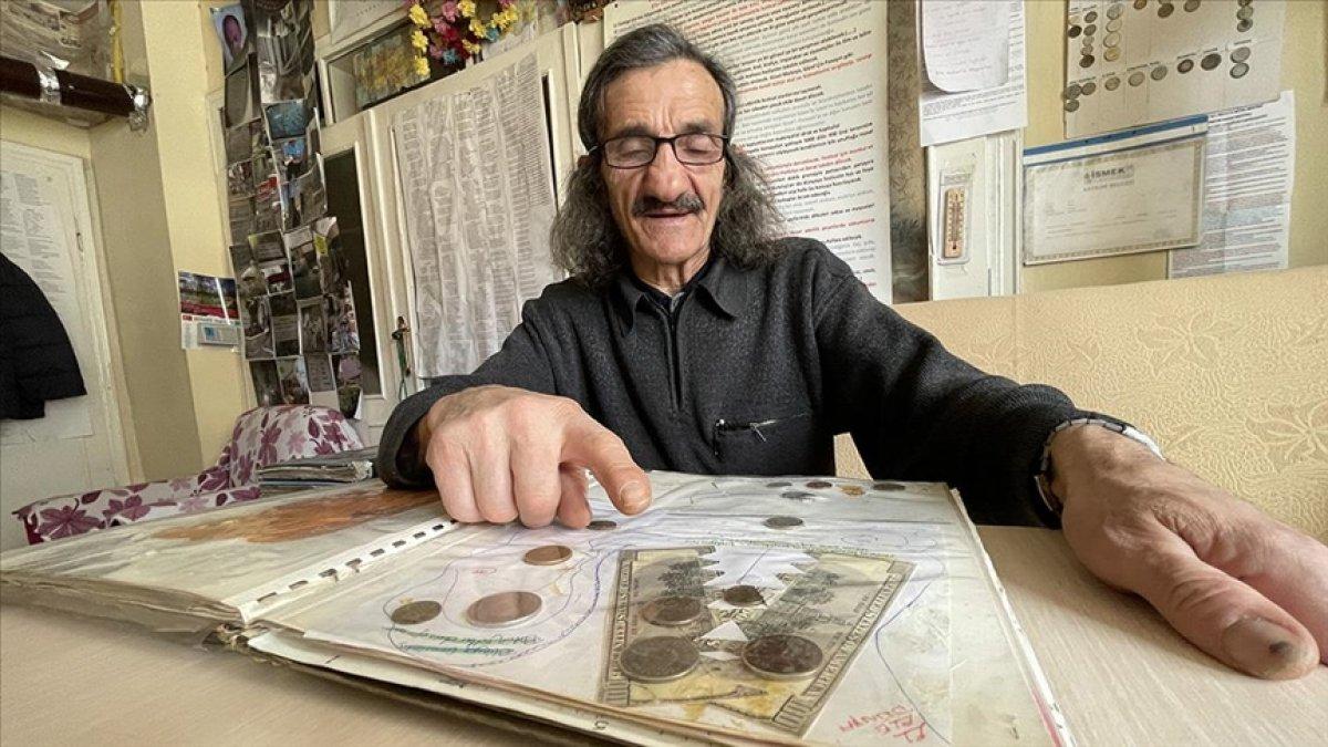 Erzurumlu koleksiyoncu, 42 ülkenin madeni parasını topladı