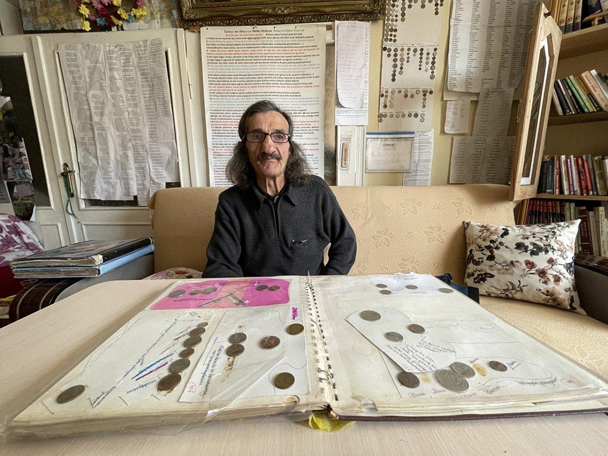 Erzurumlu koleksiyoncu, 42 ülkenin madeni parasını topladı