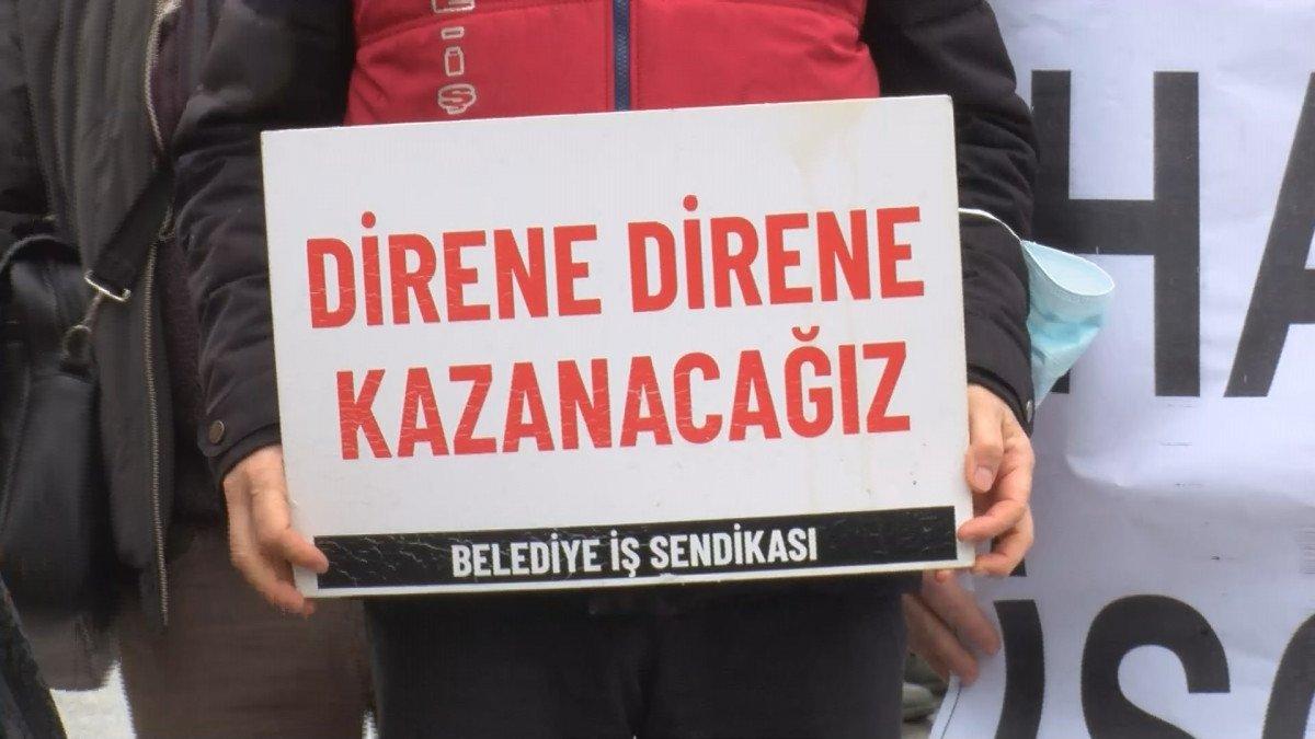 Bakırköy Belediyesi önünde protesto: Emekçileri aç bıraktınız