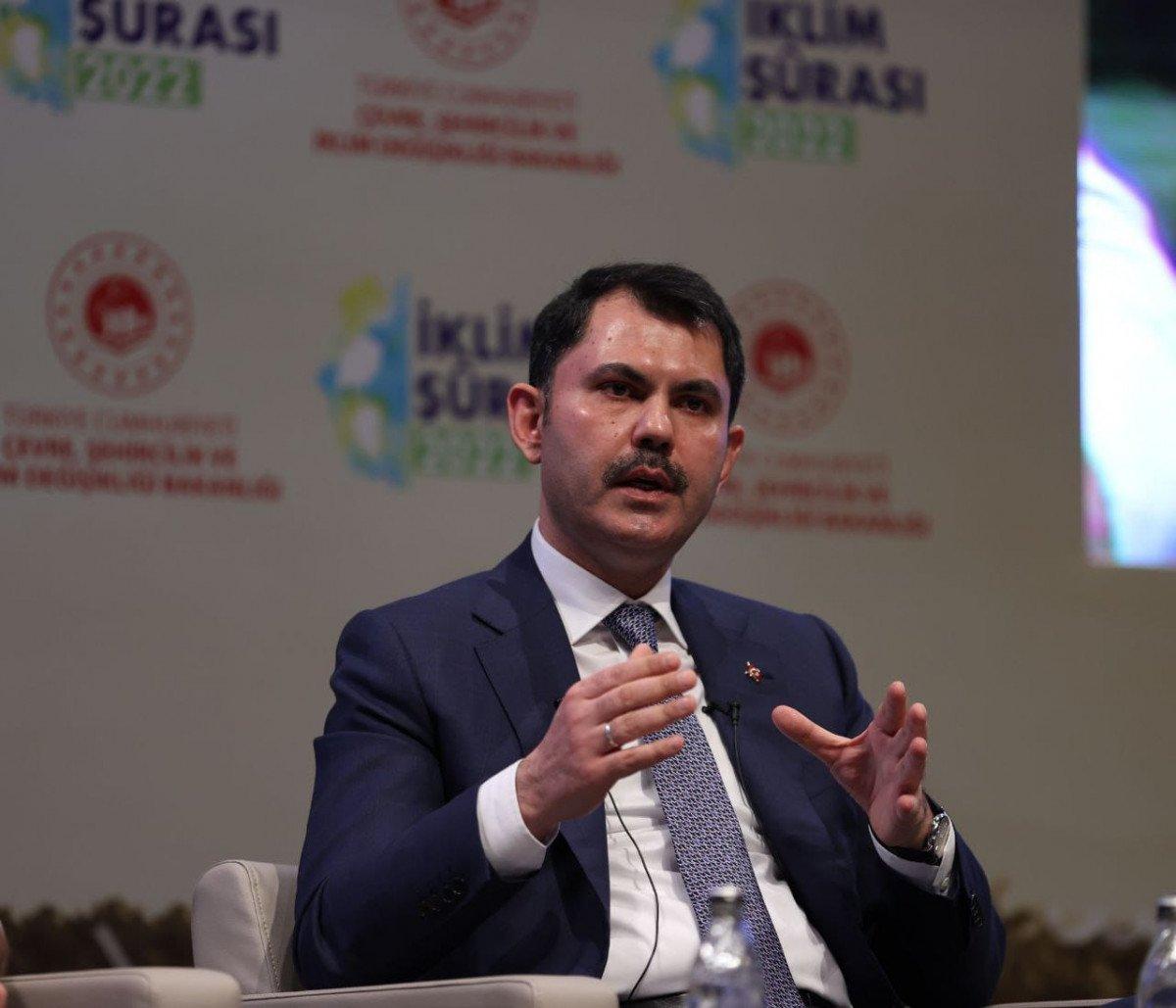 Murat Kurum, iklim değişikliğiyle mücadelede yol haritasını açıkladı