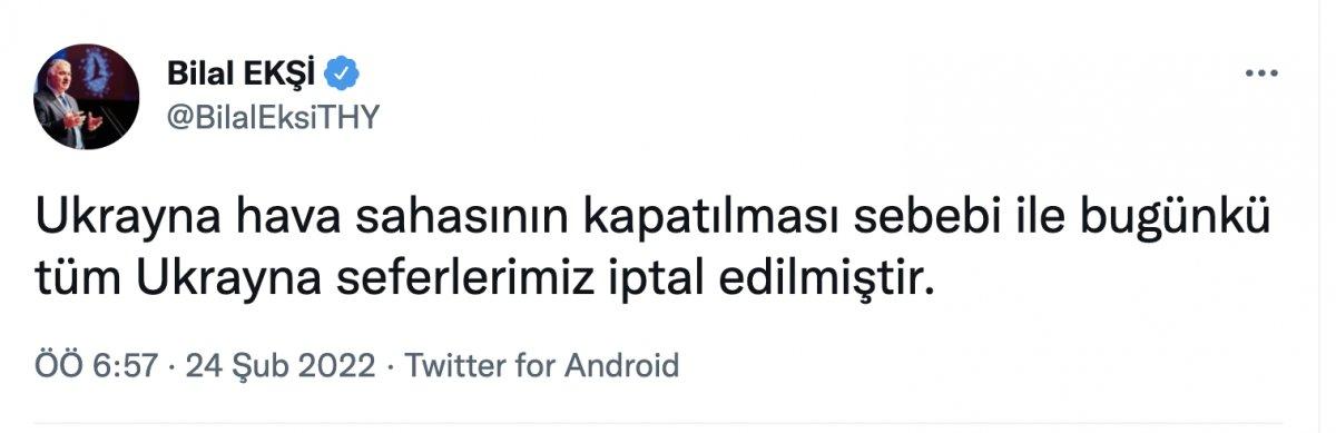 THY'nin Ukrayna seferleri iptal edildi