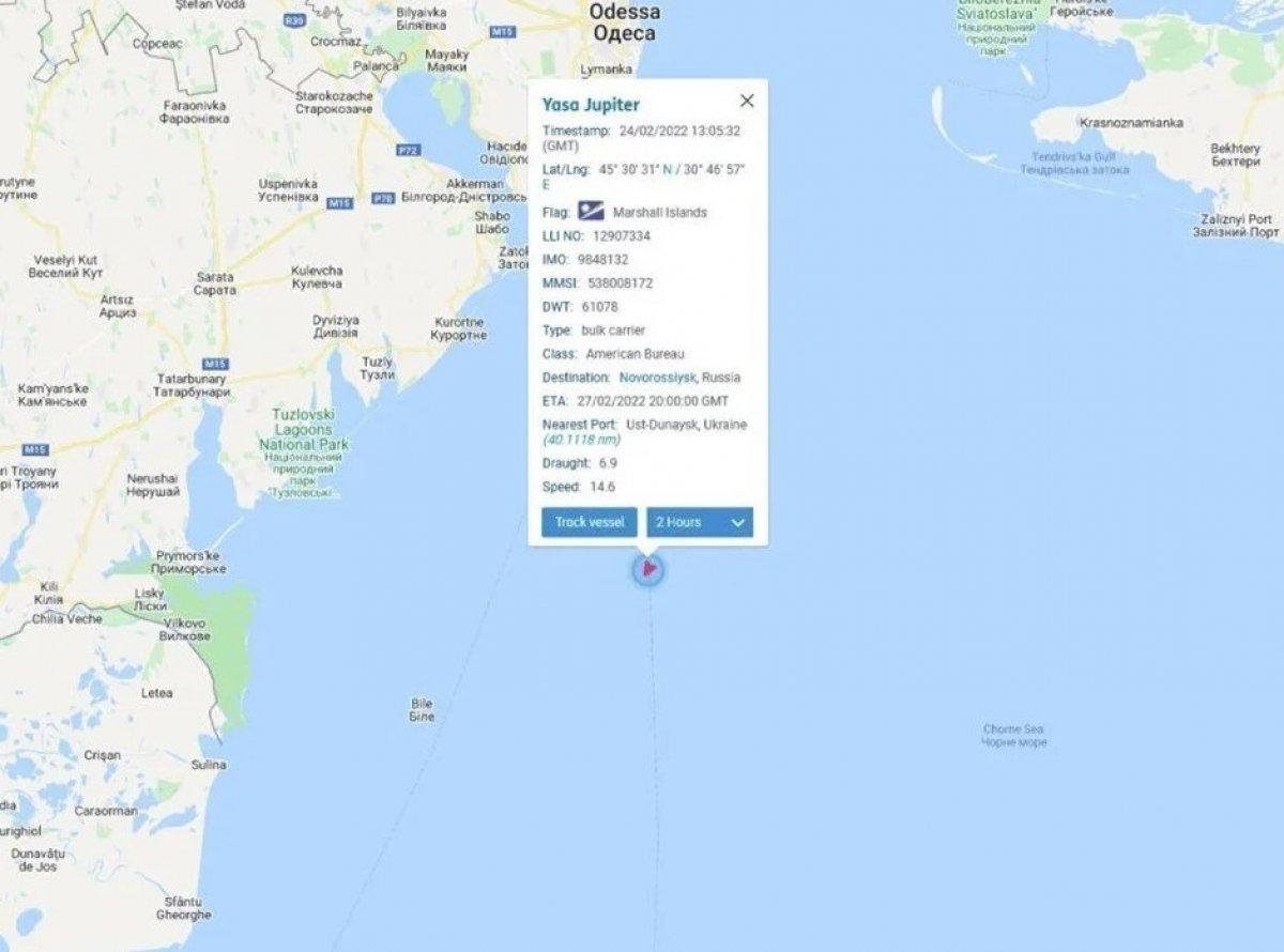 Karadeniz'de Odessa açıklarında Türk gemisine bomba isabet etti
