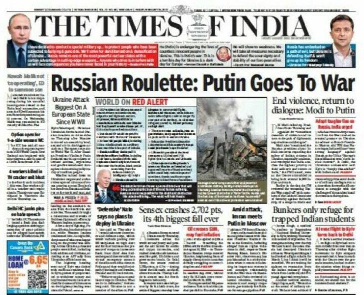 Rusya'nın Ukrayna'ya askeri harekatı dünya gündeminin ilk sırasında