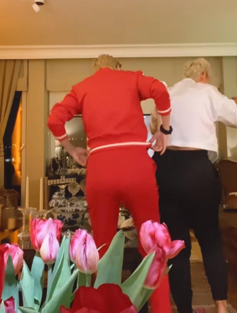 Linet'in dans videosunda dikkat çeken kombin