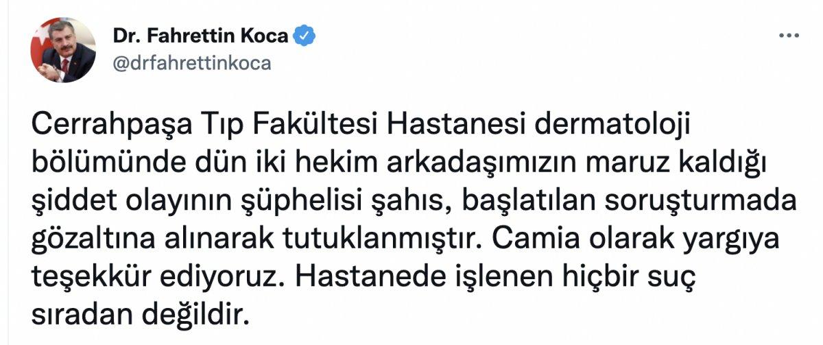 Cerrahpaşa Tıp Fakültesi'nde doktora saldıran şahıs tutuklandı