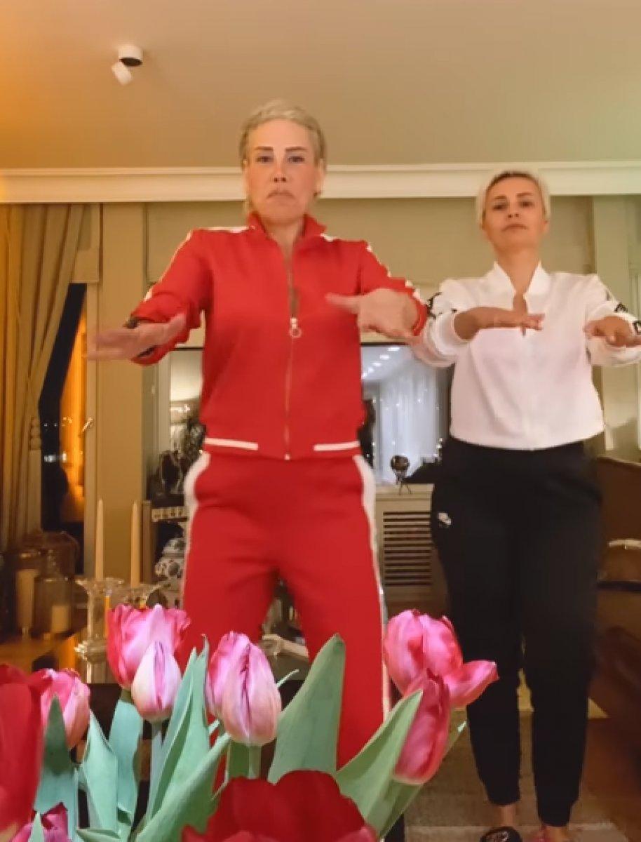 Linet'in dans videosunda dikkat çeken kombin