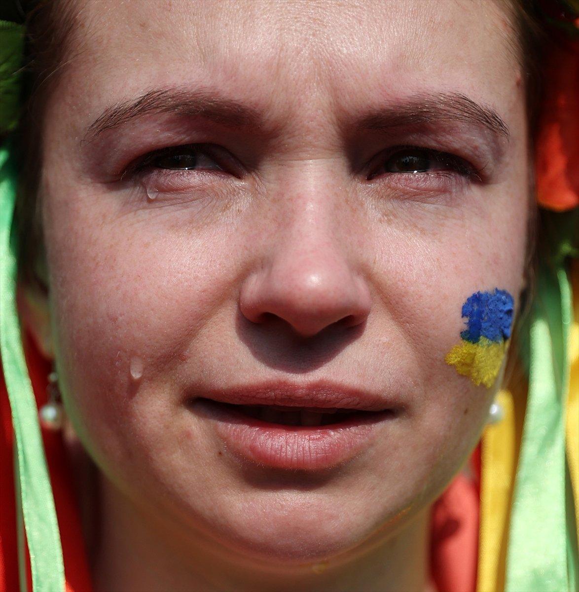 İstanbul’da yaşayan Ukraynalılar savaşı protesto etti