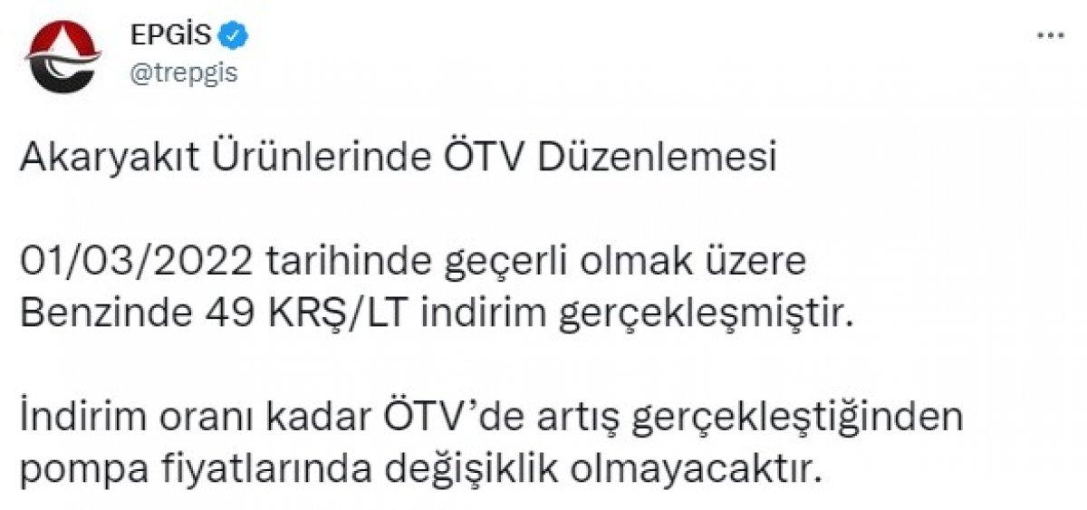 Akaryakıt fiyatlarında indirim