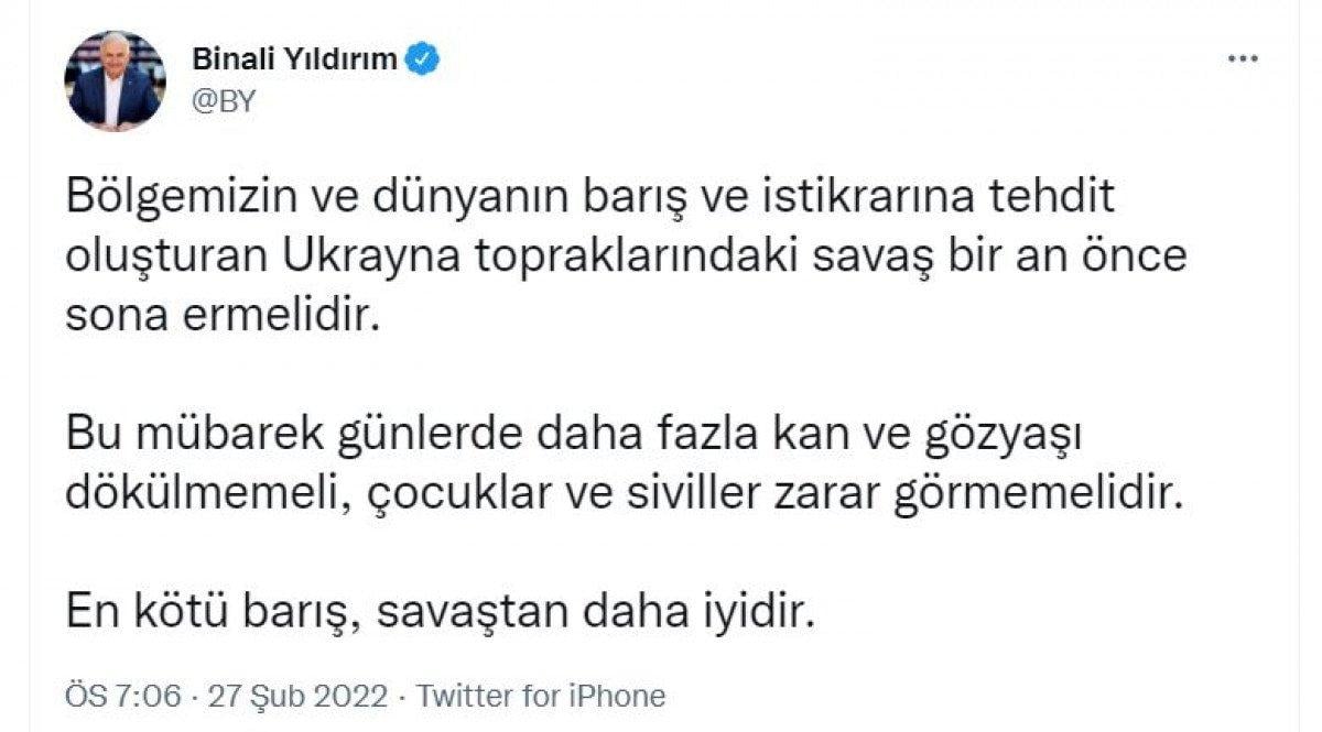 Binali Yıldırım: En kötü barış, savaştan daha iyidir