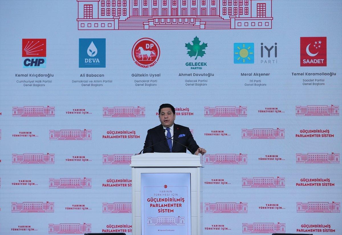 6 muhalefet partisinin ortak mutabakat metni açıklandı