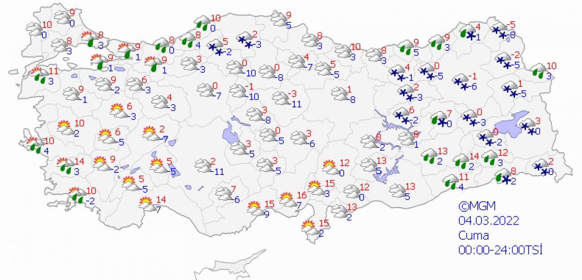 Meteoroloji'den 37 ile kar yağışı uyarısı