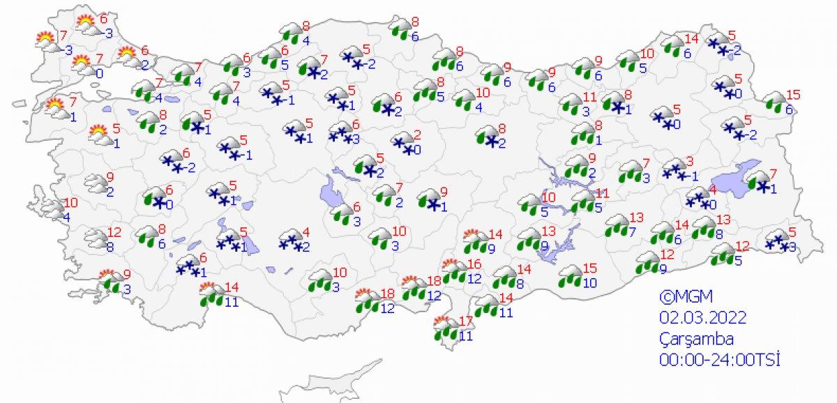 Meteoroloji'den 37 ile kar yağışı uyarısı