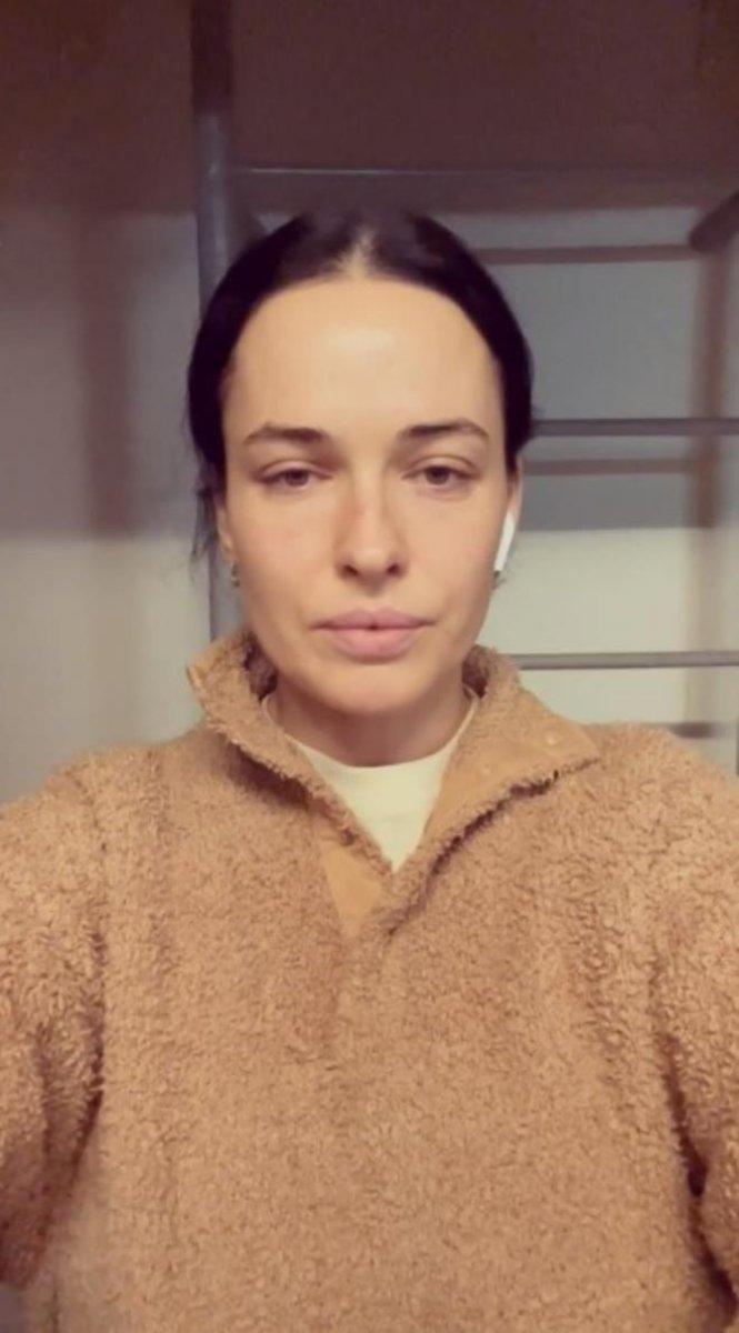 Ukraynalı model Dasha Astafieva, sığınaktan paylaştı