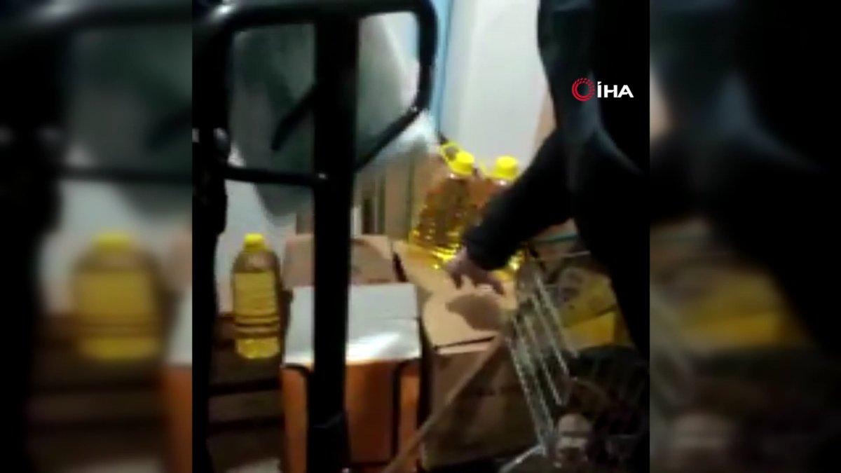 Yağ stoklayan marketlere gece baskını