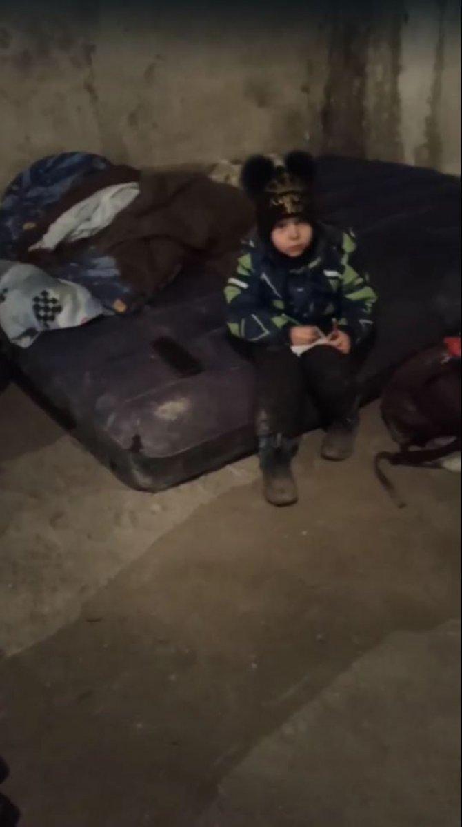 Ukraynalı annenin, sığınaktan gönderdiği video ağlattı