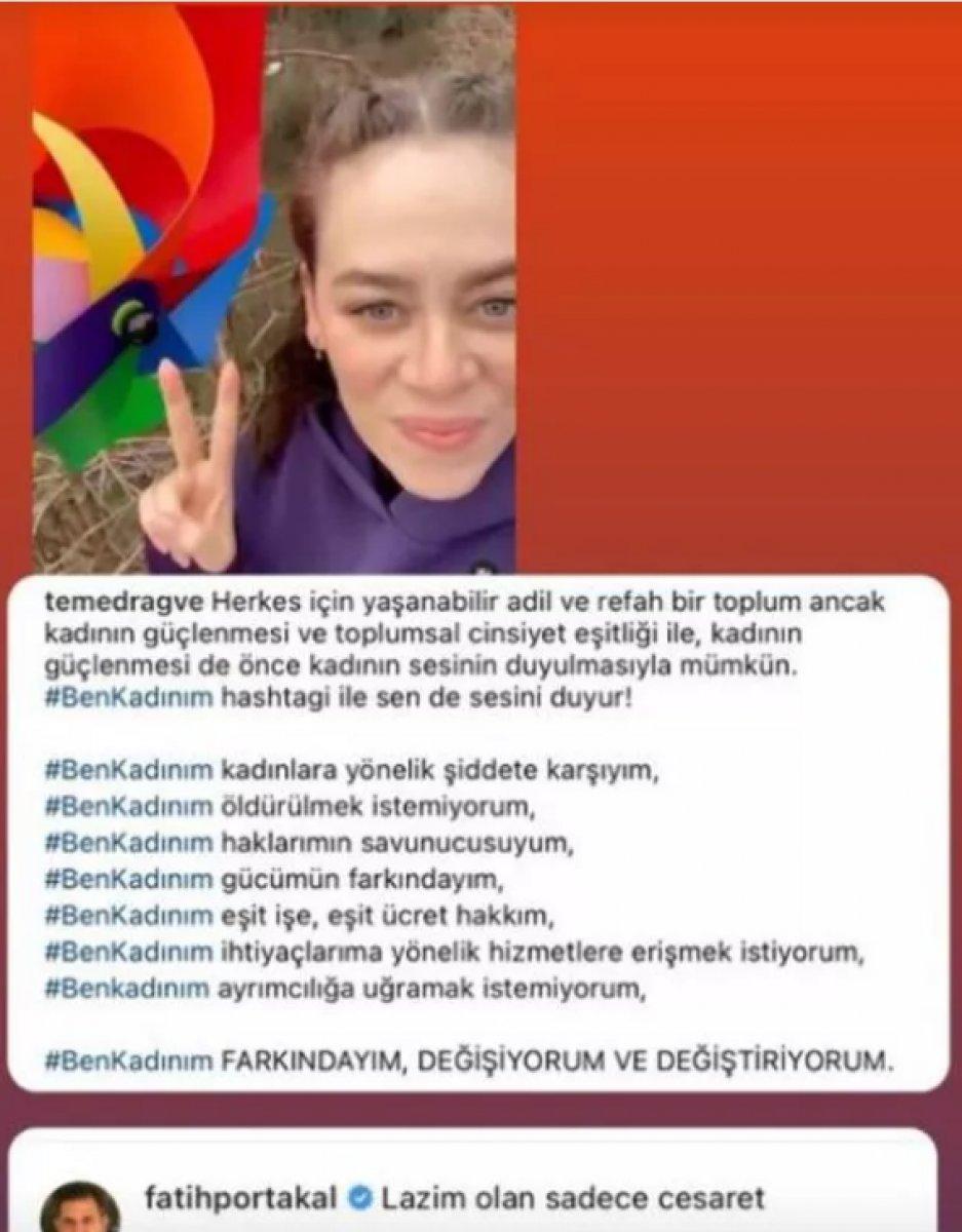 Fatih Portakal, Demet Evgar'a destek verdi