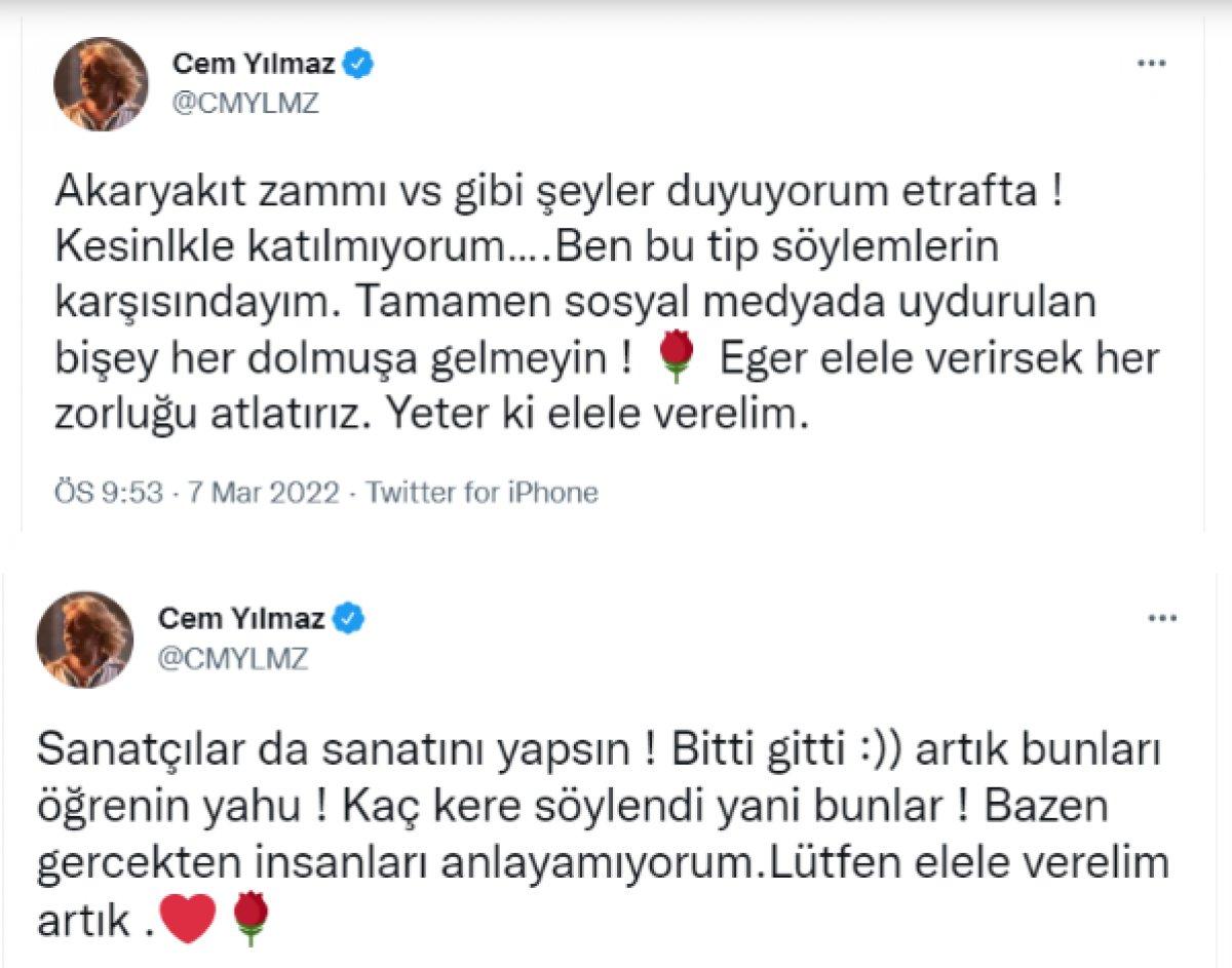 Cem Yılmaz'dan akaryakıt zamlarıyla ilgili paylaşım