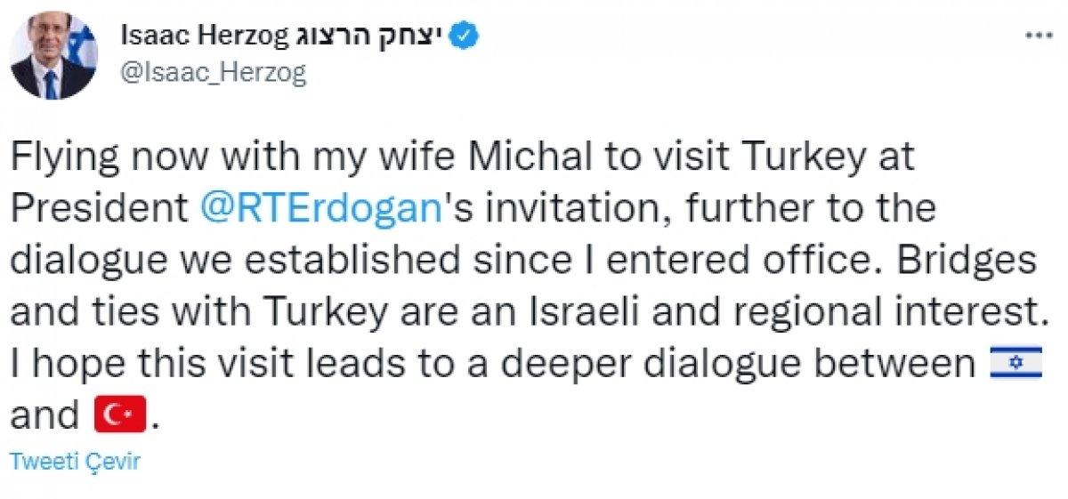 İsrail Cumhurbaşkanı Herzog'dan barış mesajı