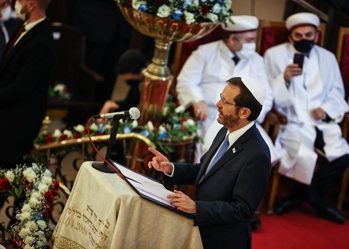 İsrail Cumhurbaşkanı Herzog, İstanbul'da dua törenine katıldı