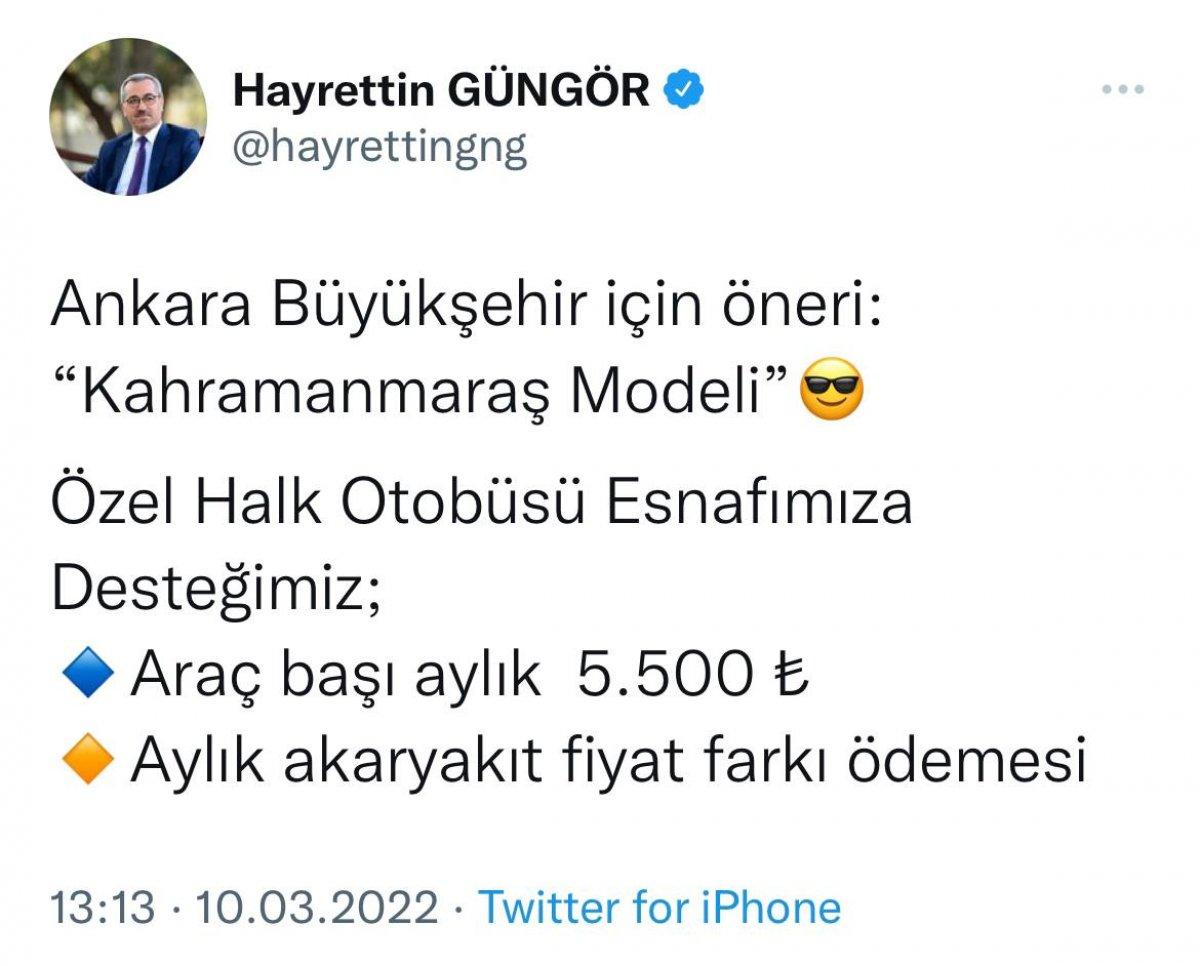 Kahramanmaraş Büyükşehir Belediyesi’nden özel halk otobüsleri için çözüm önerisi