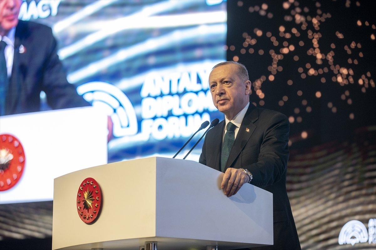 Cumhurbaşkanı Erdoğan'ın Antalya Diplomasi Forumu'ndaki konuşması