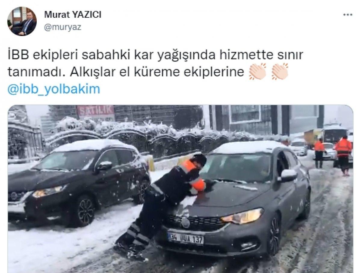 İBB yöneticisi tuzlanmayan yollar üzerinden espri yaptı