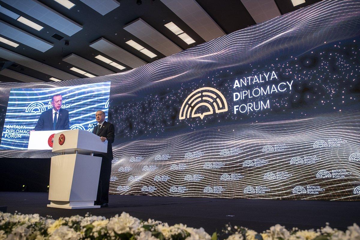 Cumhurbaşkanı Erdoğan'ın Antalya Diplomasi Forumu'ndaki konuşması