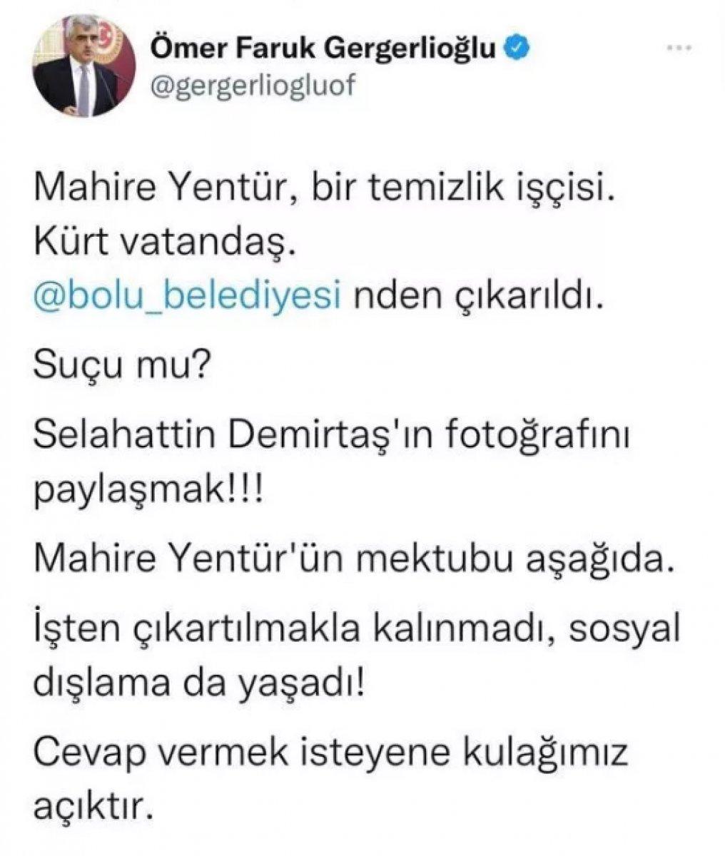 Bolu Belediyesi'yle HDP arasında 'Selahattin Demirtaş fotoğrafı' gerilimi
